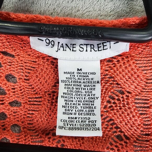 Womens Coral 99 Jane Street Cardigan Knit Sweater Open Front Long Sleeve Size M - Picture 6 of 10